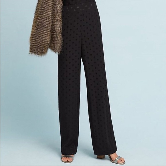 Anthropologie The Essential Jumpsuit Black Polka Dot sz 8 date night wedding - Picture 4 of 11